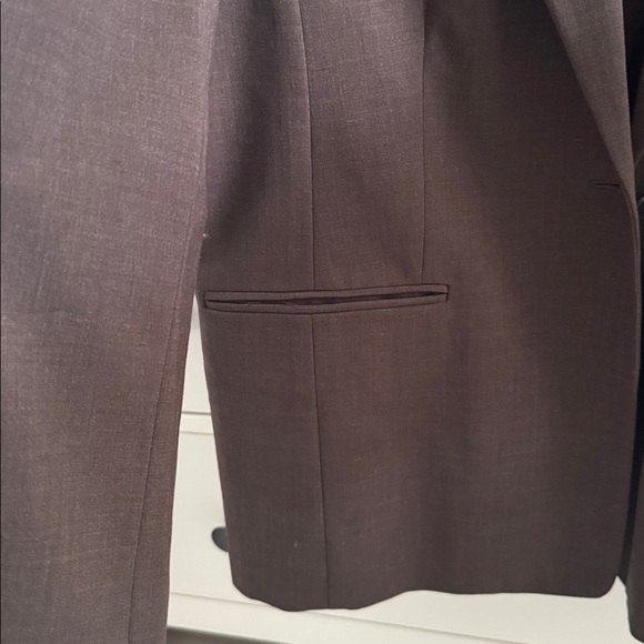 Vintage Wool and Spandex Blend Brown One Button Talbots Blazer Fully Lined Sz 12 - Picture 9 of 11